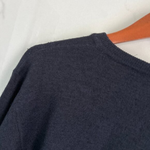 BOWEN & WRIGHT Wool V-Neck Knitted Sweater Pullover Charcoal Gray Size M… - Picture 8 of 9